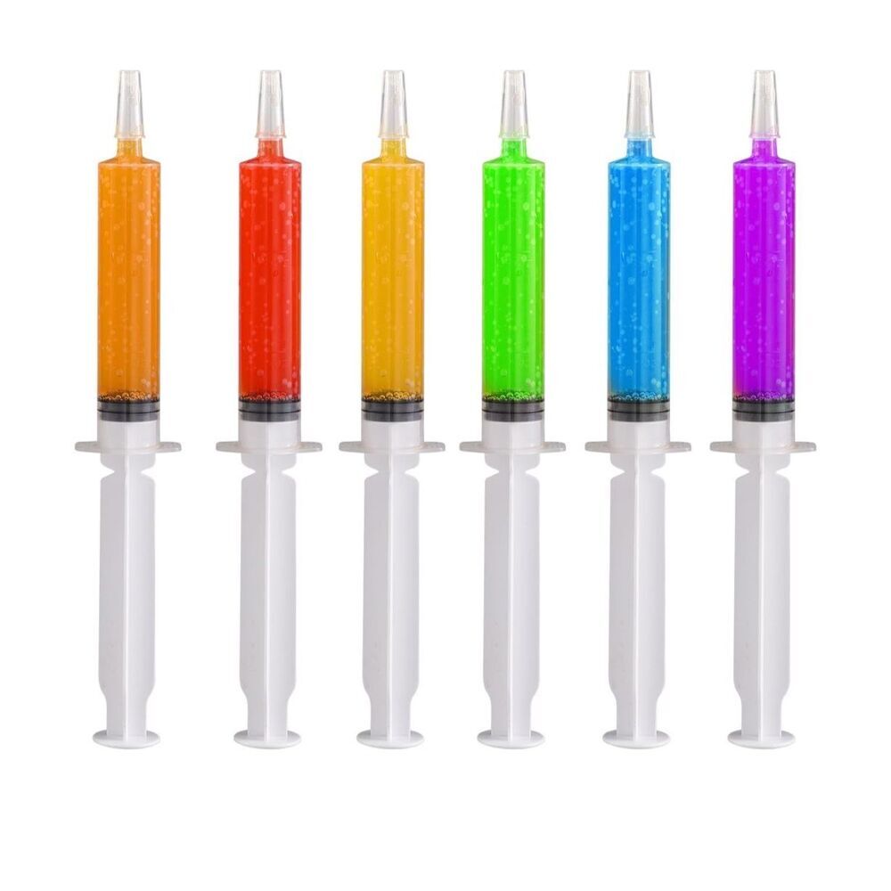 NEW JOLLY CHEF 60 Pk Party Jelly Halloween Shot Syringes, Medium 1.5 oz